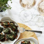 mushrooms garlic kale sauce