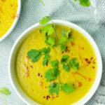 Spiced Sweet Potato & Leek Soup with Roasted Garlic