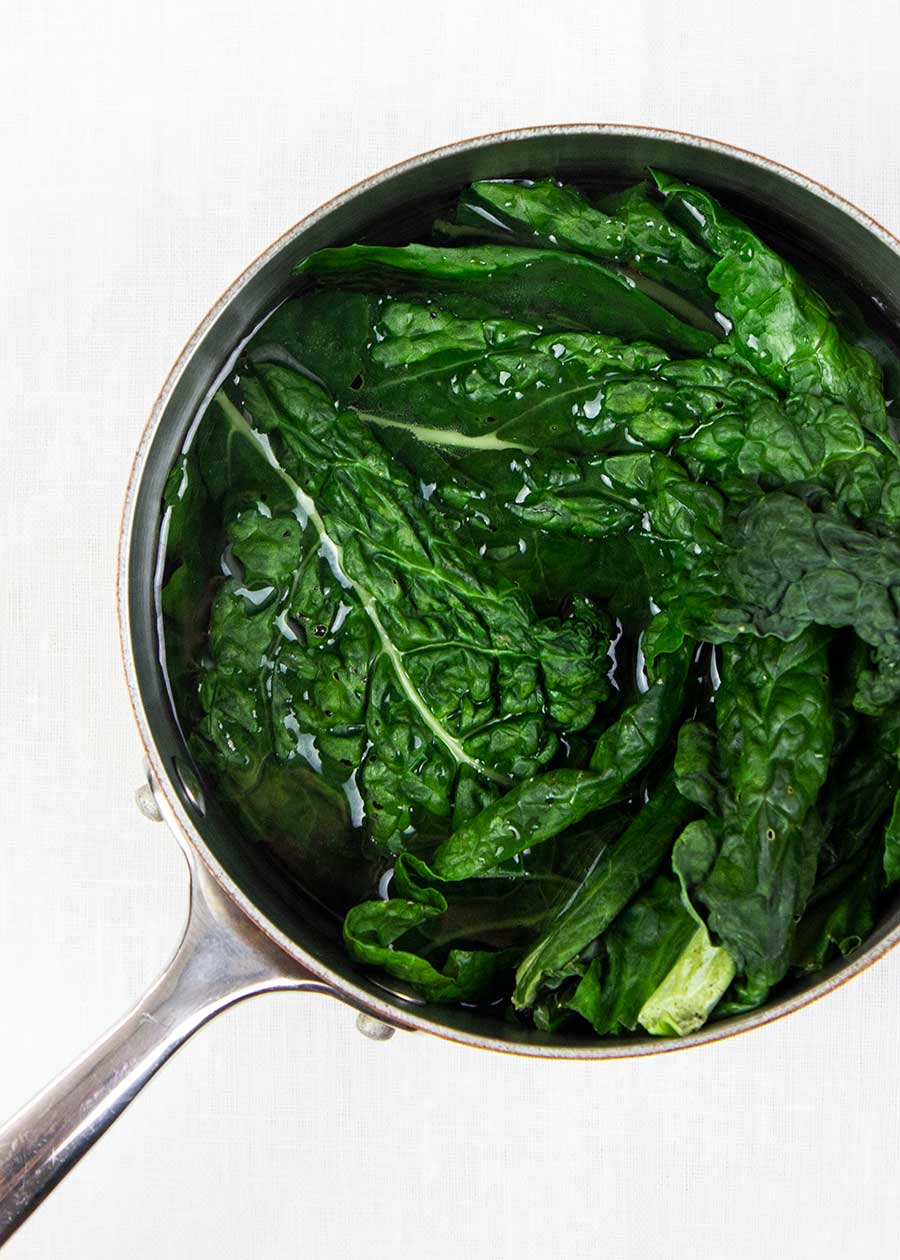 Kale in a pan