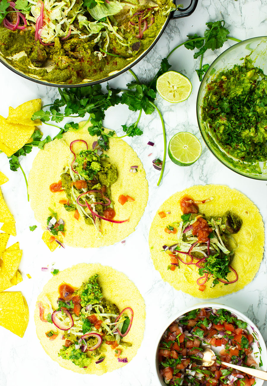 Plant-based Ponzole Verde Tacos