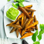 Sweet potato chips with Avocado Aioli