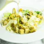 Caesar salad with dressing Vegan Caesar salad with dressing