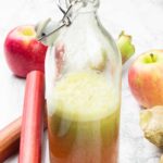 Rhubarb juice recipe with apple and ginger