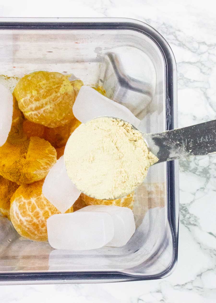 Clementine smoothie prep