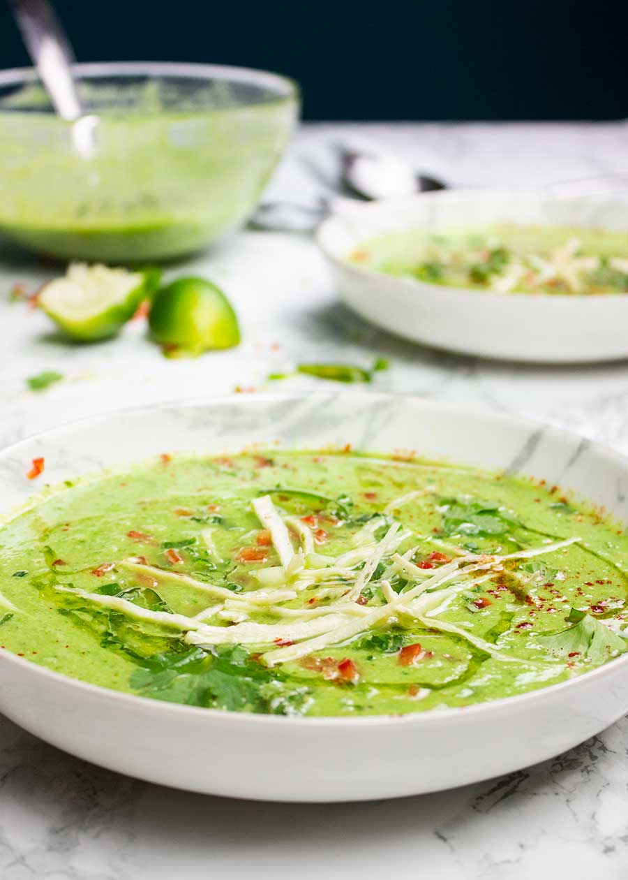 Green gazpacho soup