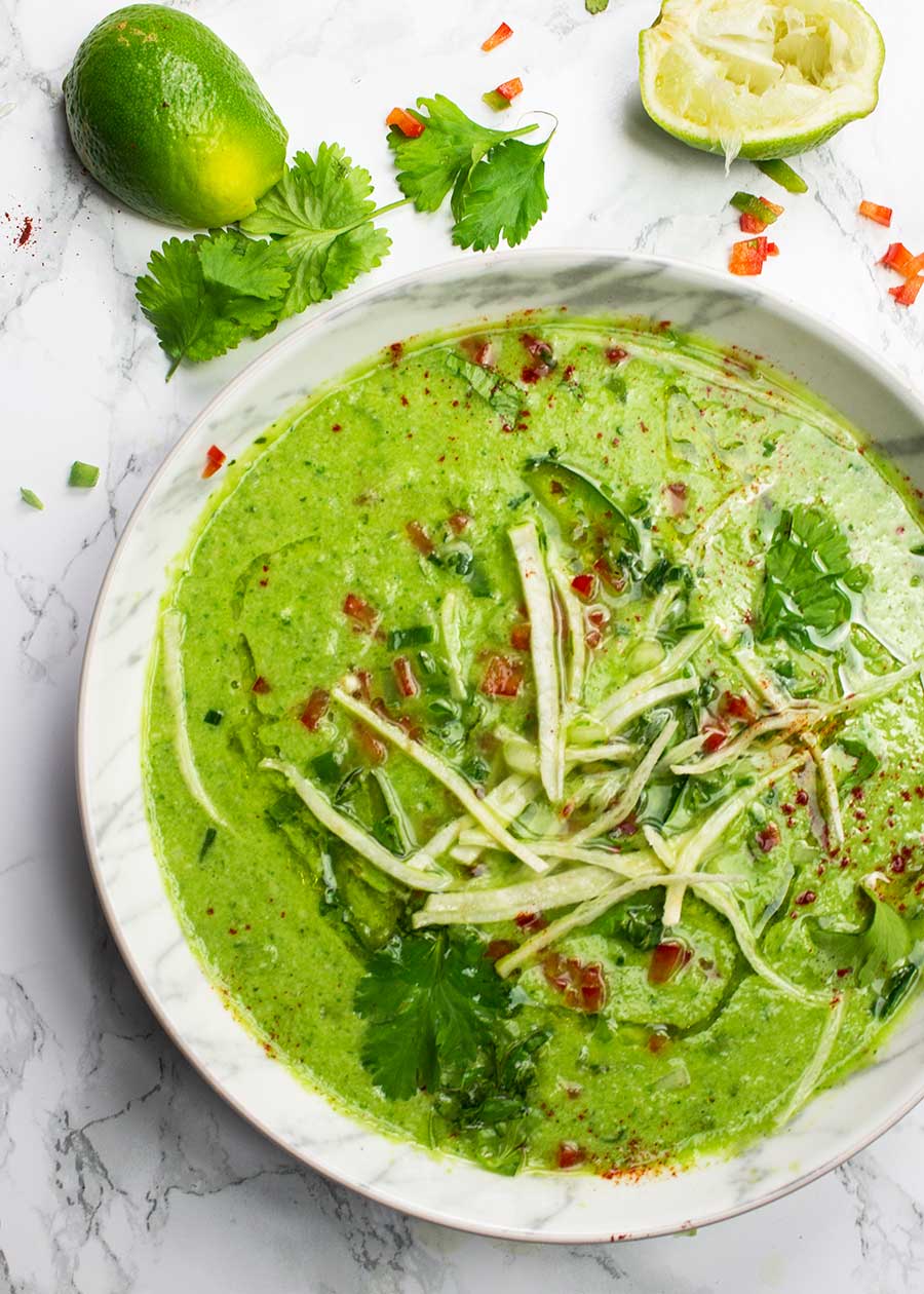 Green gazpacho soup