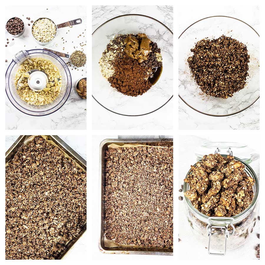 Step-by-step chocolate granola