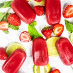 Strawberry-mint-lime-popsicles-5 Healthy strawberry popsicles recipe