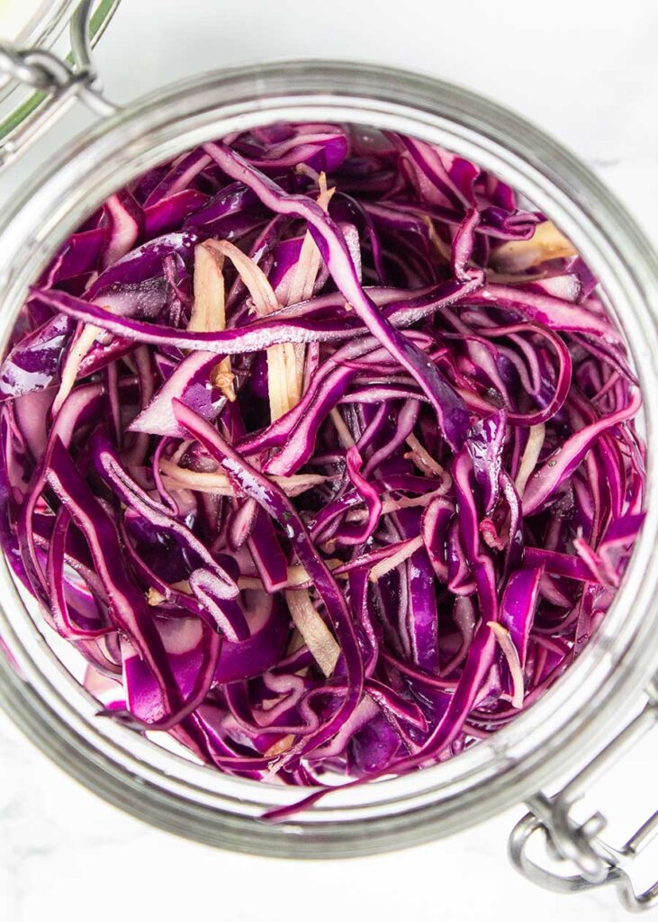 Red cabbage pickled