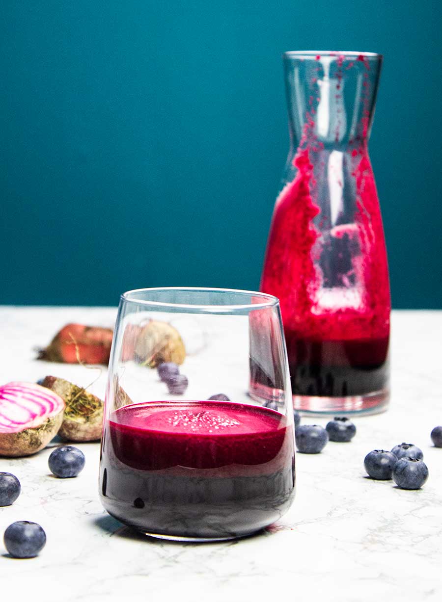 Beetroot blueberry juice 