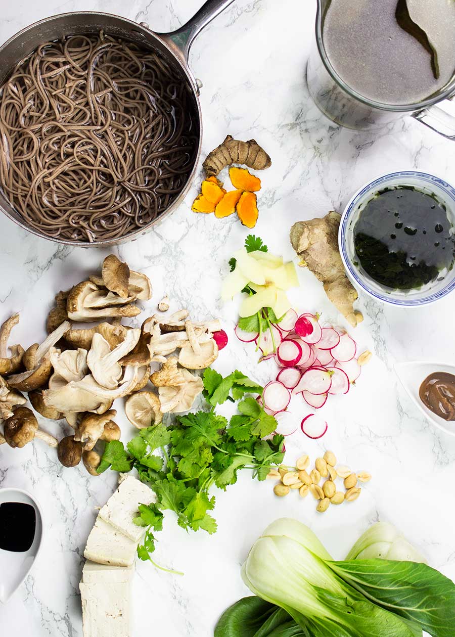 Vegan ramen ingredients 