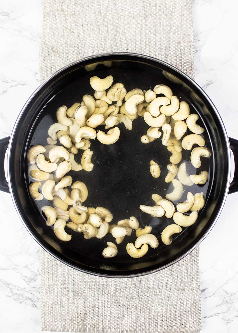 Cashews in vegan cream cheese recipe