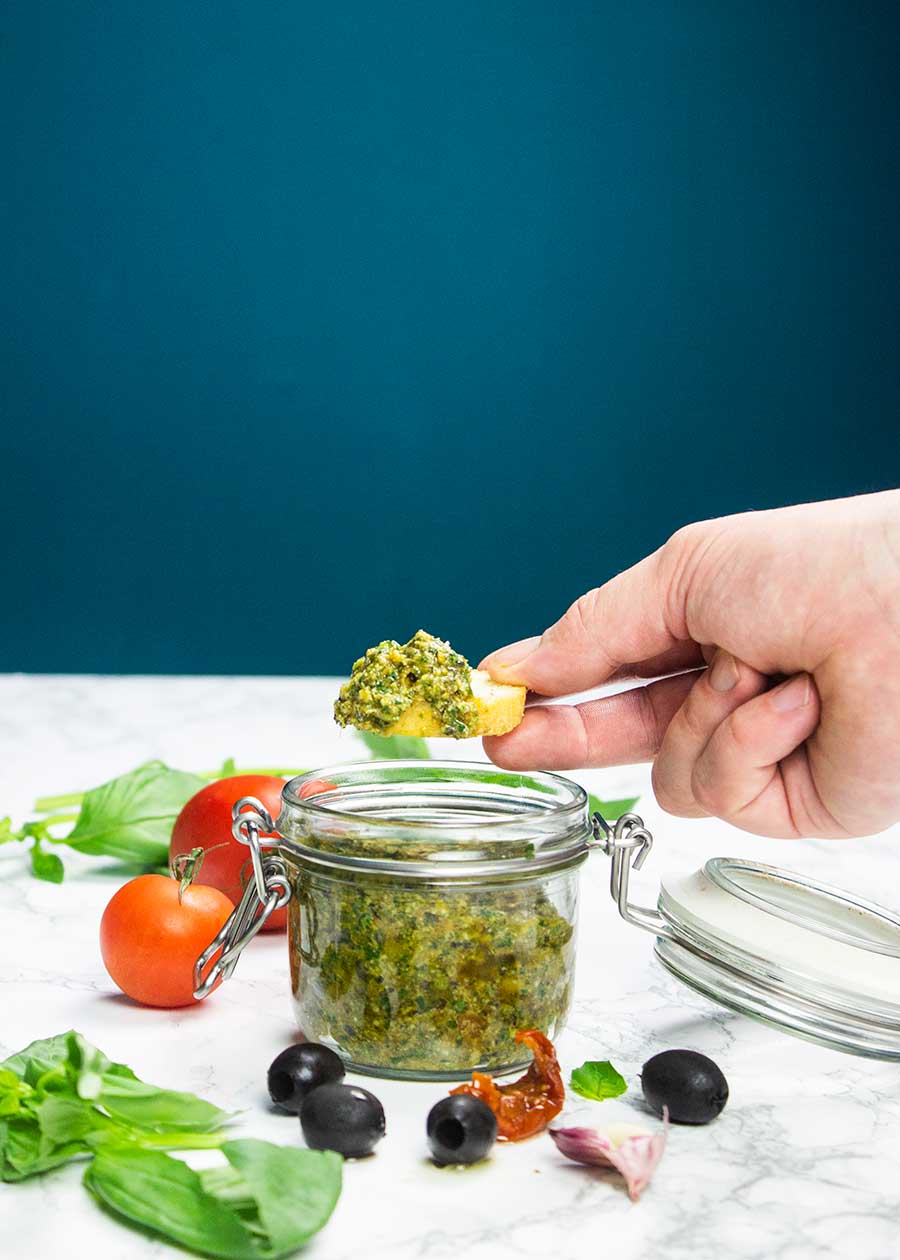 Black olive pesto 