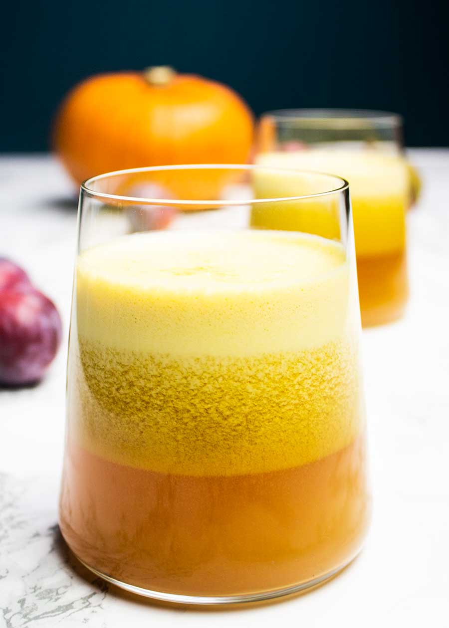 Delicious plum juice recipe with pumpkin and apple