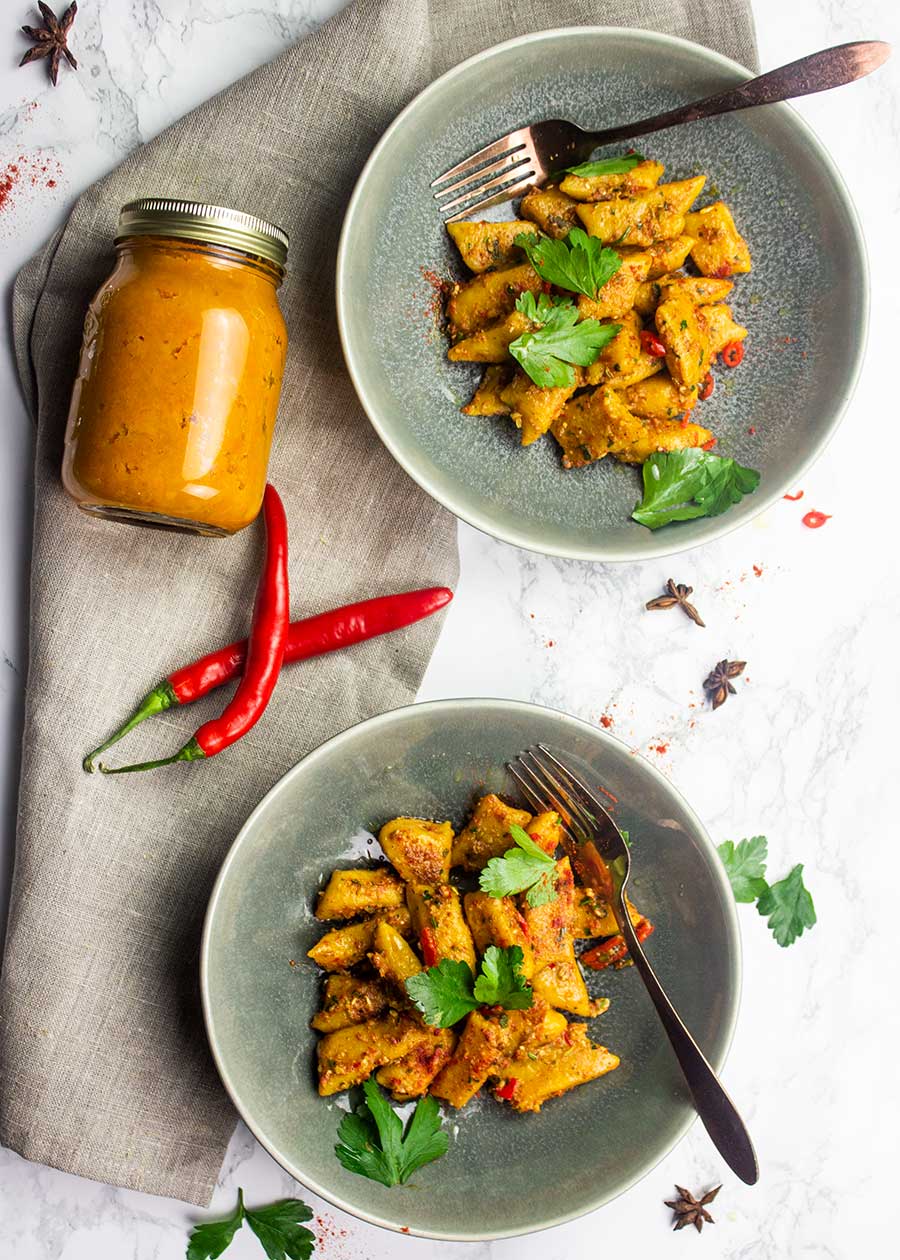 Pumpkin gnocchi recipe with spiced pesto