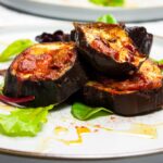 eggplant-slices-prep6 Baked eggplant/aubergine slices